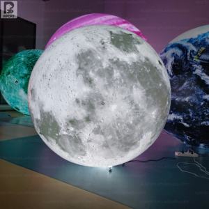 Décoration lunaire géante gonflable bleue à LED, éclairant l'espace, pour musée scientifique/événement nocturne/fête sur le thème de l'espace cosmique - Product Image 6
