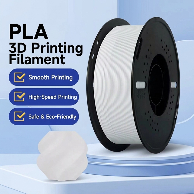 White PLA Filament 1.75mm 1KG Wholesale Premium 3D Printer Filament PLA/PETG/TPU/ABS/ASA Plastic Rods Model PLABasic