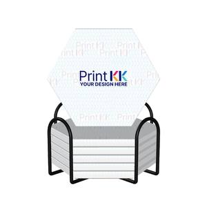 Custom image Set of 6 Hexagon <b>Ceramic</b> <b>Coasters</b> for Hotels and Restaurants - Product Image 5