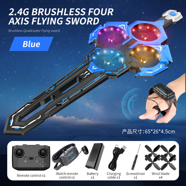 High Quality 6-Axis Novelty Sword RC Drone Remote Control Drone Gesture Sensing Control for Kids Outdoor Play