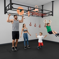 Parcours d'obstacles Ninja Warrior pour jeunes enfants, équipement de terrain de jeu intérieur pour mini-espace suspendu au plafond
