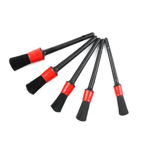 Fábrica al por mayor 5PCs Set Cepillos de limpieza de consola automotriz de plástico Cepillo de detalles de limpieza de automóviles