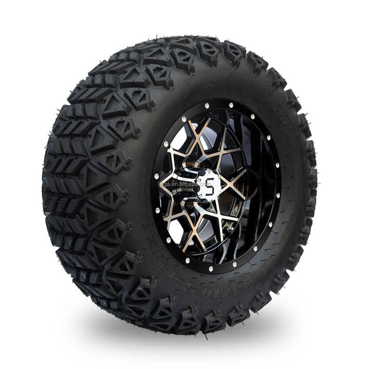 12 inch Golf Cart Wheel with 23*10.5-12 4 Ply Tires Aluminum Alloy ...