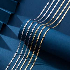 Cadena de Serpiente Redonda de Plata de Ley 925 SPJ de 2.0 mm, Cadena Plana para Clavícula, Chapada <span class=keywords><strong>en</strong></span> <span class=keywords><strong>Rodio</strong></span>, <span class=keywords><strong>Precio</strong></span> de Fábrica - Product Image 2