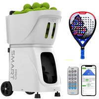 Máquina de Pelotas de Tenis Inteligente PUSUN, Robot de Entrenamiento Automático, Control por Aplicación, Función de Lanzamiento Aleatorio de Pelotas, Portátil, Práctica Profesional en Cancha