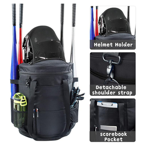 กระเป๋าทรงถังสำหรับฝึกเบสบอลแบบพรีเมี่ยมสำหรับเกมซอฟต์บอลของโค้ชพร้อมที่นั่งเบาะสำหรับฝึกซ้อมกลางแจ้ง - Product Image 4