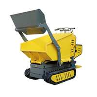 Landwirtschafts-Raupen-Mini-Kartonscheibenwagen 500-1000KG Bau-Gartenscheiben-Hydraulische Schienenwagen Selbstlade-Kartonscheibenwagen