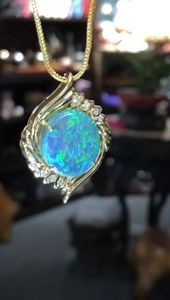 Gioielli di Alta Gamma in Opale Naturale Australiano Nero Foresta Fulminea - Orecchini, Ciondoli, Collane, Bracciali, Anelli - Taglio Ovale - Product Image 6