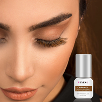 VEYES-Colle d'extension de cils multicolore, couleur marron, forte viscosité, séchage rapide, étanche, végan, logo personnalisé