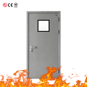 <span class=keywords><strong>Porte</strong></span> coupe-feu en acier 60/90/120/180 minutes, cadre métallique creux, portes commerciales homologuées UL, fermeture automatique avec dispositif anti-panique - Product Image 5