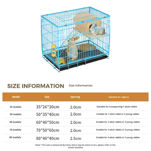 <span class=keywords><strong>Cage</strong></span> pour animaux de compagnie pliable, solide, simple, de haute qualité, toutes saisons, avec plateau en plastique, boîte en fil métallique, intérieur/extérieur - Product Image 3