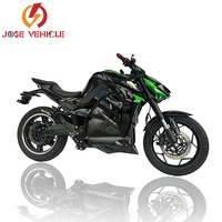 Moto électrique au lithium 10000w de couleur verte/noire Z1000 avec phare à yeux de loup