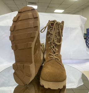SFB101 รองเท้าบูทผู้ชายสีน้ำตาลโคโยตี้แบบยุทธวิธีสำหรับทะเลทราย แบบหุ้มข้อสูง ผลิตจากผ้าแคนวาสผสมหนังกลับ พื้นรองเท้าแบบลูกยางทนทานต่อการสึกหรอ เหมาะสำหรับการเดินป่าและการฝึกภาคสนาม - Product Image 4