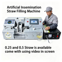 Nouvelle machine d'emballage automatique Tongfei TFmini pour semence de bovins, ovins et porcins, scelleuse de pailles en acier inoxydable 304, 220V, garantie 1 an