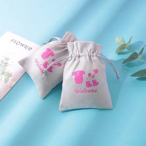 Bolsa de almacenamiento de terciopelo para joyería Yiwu, bolsa de regalo de papelería con cordón reciclable para artículos de joyería y papelería - Product Image 2