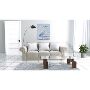 Peinture sur toile faite à la main sur mesure héron gris Art mural pour la décoration de salon hôtel peint à la main avec nature morte vente en gros - Product Image 5