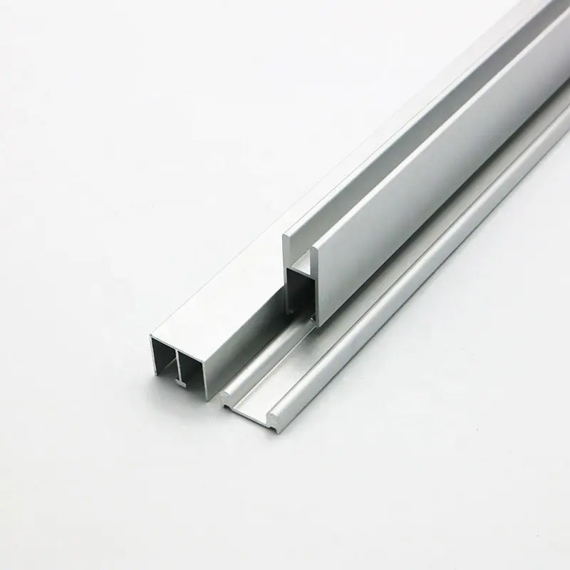 Foshan 4-5MM Glass Frame Aluminum Channel Profile Price Customized Small Size E-shaped Aluminum Extrusion Profiles Factory