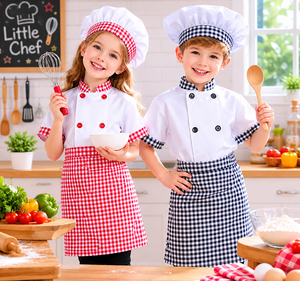 Conjunto de <span class=keywords><strong>Disfraz</strong></span> de <span class=keywords><strong>Chef</strong></span> Infantil de Sarga Corta <span class=keywords><strong>para</strong></span> Niños y <span class=keywords><strong>Niñas</strong></span>, Traje de Pequeño Repostero <span class=keywords><strong>para</strong></span> Juego de Rol en Hoteles, Cocina y Actuaciones en Guarderías - Product Image 1