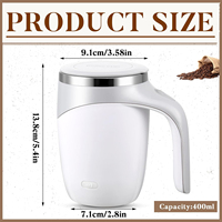 Tasse magnétique auto-agitante automatique chaude créative en acier inoxydable café lait tasse de mélange mélangeur paresseux mélangeur intelligent tasse thermique