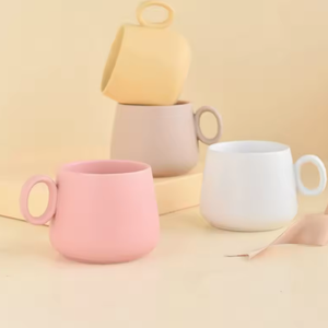 Matte Northern European Macaron Porcelain <b>Ceramic</b> <b>Mug</b> Cartoon Design Hot Beverage Friendly Dishwasher Microwave Business Gifts - Product Image 1