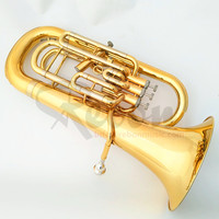 Weifang Rebon Bb Key High Quality Electrophoresis Gold Baritone Tuba