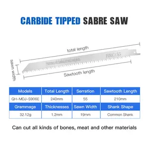SS 240 milímetros dentes japoneses Saber Saw para cortar ossos e carnes