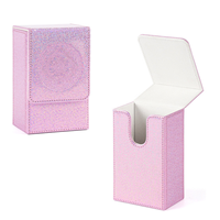 Boîte/support pour cartes de tarot en cuir-Boîte de cartes scintillantes pour cartes de tarot standard (2.75 ''X 4.75'')