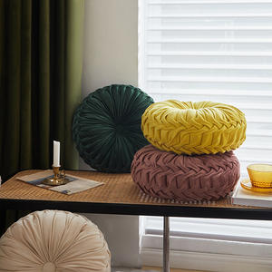 Decoración para el hogar, <span class=keywords><strong>funda</strong></span> de almohada redonda para suelo, <span class=keywords><strong>silla</strong></span> de oficina, poliéster, calabaza, cojines decorativos de terciopelo para suelo - Product Image 3