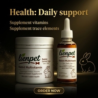 Traitement OEM/ODM : Complément multivitaminé pour lapins, enrichi en vitamines et oligo-éléments, contribue à maintenir la santé des lapins