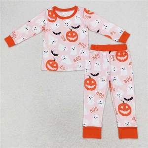RTS NO MOQ Niña pequeña Boutique Calabaza hojas estampado otoño trajes niños al por mayor niño niña Día de Acción de Gracias ropa infantil - Product Image 4