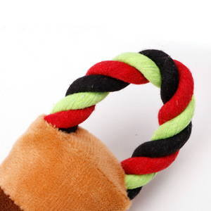 Nouvelle vente en gros de jouets en peluche Husky transfrontaliers, jouets en peluche sonores résistants aux morsures pour la dentition, vente en gros de jouets en peluche avec corde pour fabricants. - Product Image 3