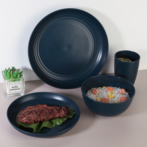 Ensemble de vaisselle en plastique écologique de style européen avec incrustations dorées pour restaurants, hôtels, occasions Horeca - Product Image 4