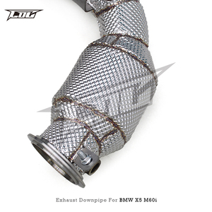 Escape Boska con catalizador y tubo de bajada para BMW X5 M60i 4.4TT 2024, colector deportivo con catalizadores de 200 celdas, tubo de bajada de escape M60i - Product Image 6