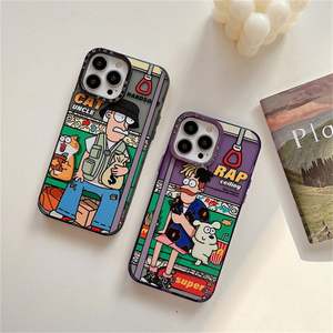 Nouvelle coque de téléphone antichoc de dessin animé pour IPhome 17 16 15 14 13 12 Pro Max, acrylique PC, charge sans fil, étanche, étui de téléphone portable - Product Image 6