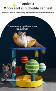 Arbre à chat multi-niveaux de luxe en bois et sisal pour la vente en gros - Product Image 4