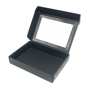 Tùy Chỉnh <span class=keywords><strong>Tuck</strong></span> Top Sóng Gửi Thư Hộp Đen Hardboard Giấy Vận Chuyển Bao Bì Hộp Cho Râu Tăng Trưởng Kit Huyết Thanh Với Cửa Sổ Nắp - Product Image 4