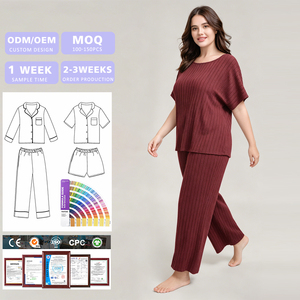Conjunto de Salón para Mujer, Elegante, Holgado, Transpirable, Elástico, Cómodo, Ligero, de Pierna Ancha, Informal y Relajado, ¡Venta Caliente! - Product Image 1