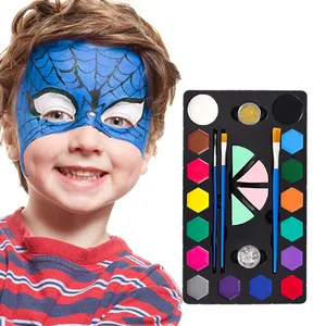 KHY-pintura facial no tóxica para niños, conjunto de tatuaje seguro, maquillaje para fiesta de Halloween, Kit de pintura facial y corporal