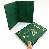 Personalizado RFID PU cuero pasaporte titular tarjetas carpeta Protector documento almacenamiento bolsa carteras cubierta
