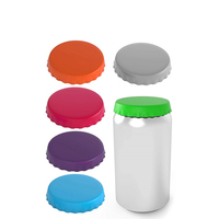 Couvre-boîtes de canettes en silicone réutilisables anti-fuite, couvercles multifonctionnels pour canettes de bière, bouchons de canettes couleur personnalisée, vente chaude