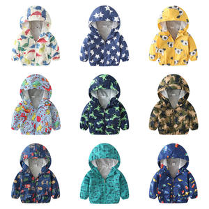 2025 primavera otoño nuevo estilo Europeo Americano niños estampado completo dinosaurio chaqueta dibujos animados cortavientos cierre de cremallera - Product Image 3