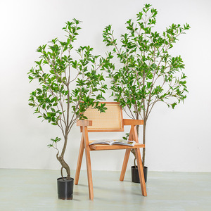 Simulation personnalisée d'oliviers. Plantes artificielles sur pied de style nordique pour la simulation de paysages de scène hôtelière - Product Image 3