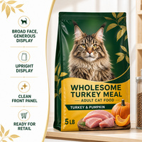 Sachet souple mat à bec verseur pour aliments pour chats, personnalisable avec logo, qualité alimentaire, résistant à l'humidité, pour emballage d'aliments pour animaux