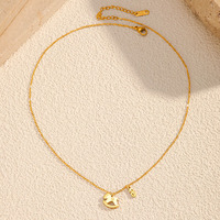 Collier en acier inoxydable avec pendentif petit cheval couleur or 18 carats, style européen et américain, inaltérable, chaîne de pull, pour l'exportation