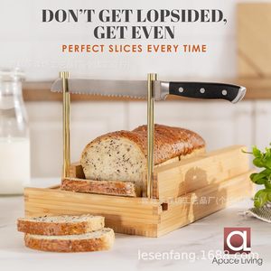 Trancheuse à pain en bois Lesenfang avec tiges métalliques pour la cuisine domestique et les outils de pâtisserie - Product Image 2