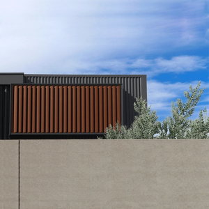 Nhôm Sun louver gỗ hạt ngoài trời Dọc Kim Loại mặt tiền xây dựng cửa chớp cho cửa sổ - Product Image 1