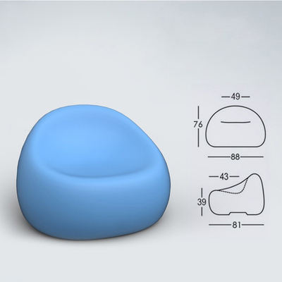 Blue Single chair 88*80*76