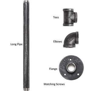 Pipe <strong>Shelf</strong> Rustic Floating Ladder Bookshelf <strong>Book</strong> <strong>Shelves</strong> Rustic Wall Mount Industrial Pipe <strong>Shelf</strong> Metal Steel Diy Vintage <strong>Black</strong> - Product Image 3