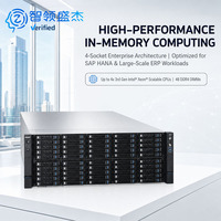 Serveur en rack 4U 4 sockets NF8480, processeur Intel Xeon Scalable, mémoire de masse, alimentation redondante, haute fiabilité pour les bases de données ERP