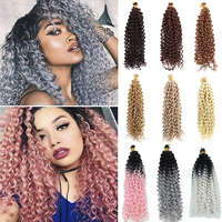 Extensions de cheveux synthétiques ondulés de 14 pouces pour tresses au crochet, doux, volumineux, sans nœuds, bouclés, en gros